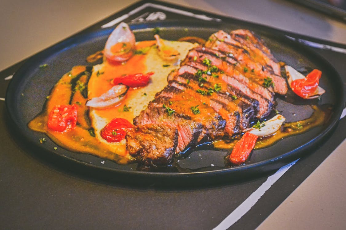 Free stock photo of black plate, fod, food phootography