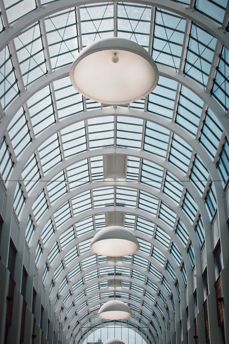 Shallow Focus Photography Of Building Ceiling