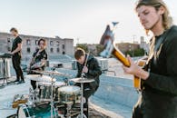 A Band Playing on the Rooftop