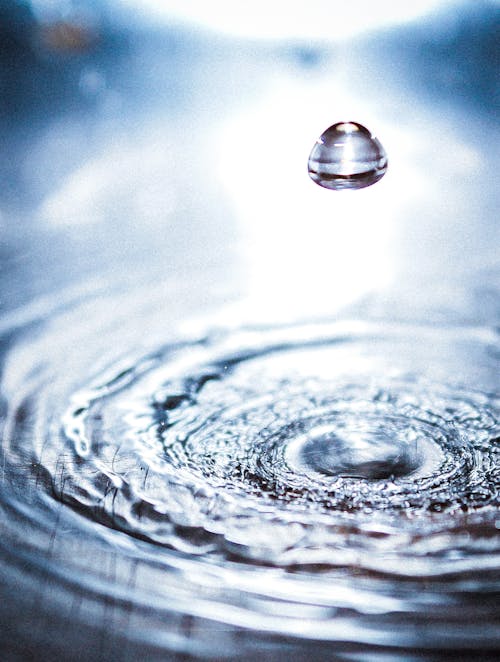 Close-Up Shot of a Water Drop