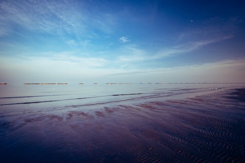 Free stock photo of beach, moon, panorama