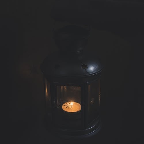 Black Candle Lantern