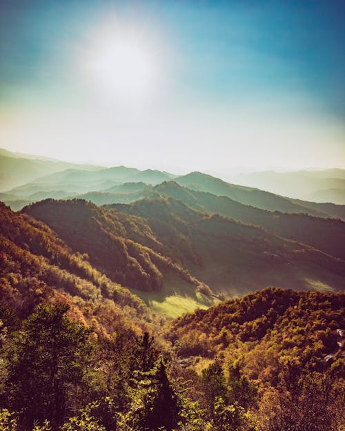 Aerial Photography of Mountains under the Sky