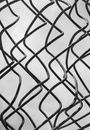 Black and White Metal Fence