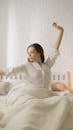 A Woman Stretching Her Arms in the Morning