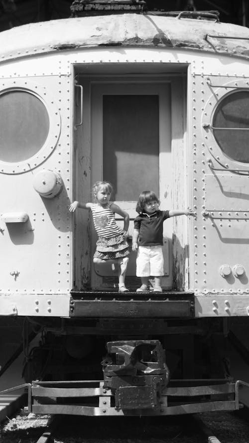 Free stock photo of bored, boy, caboose