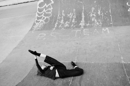 Flexible Woman Lying on the Floor