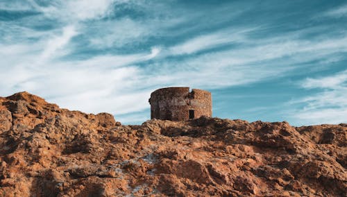Free Ruins of Tower on Rocky Hill Stock Photo