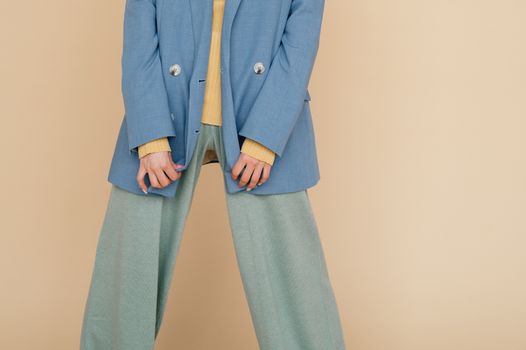 Woman Wearing Baggy Suits and Pants 