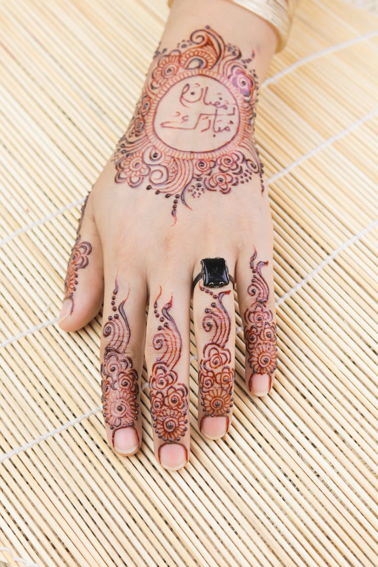 Hand With Henna Tattoo 