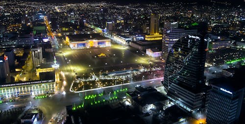 Free stock photo of buildings, city, city at night