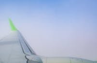 A White Airplane Wing