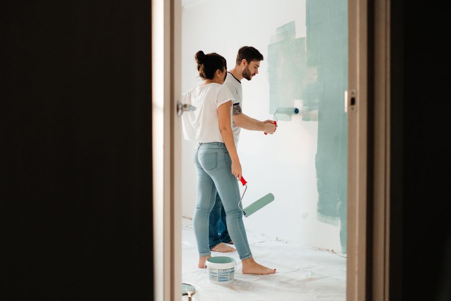 Kestrel crew painting a home together