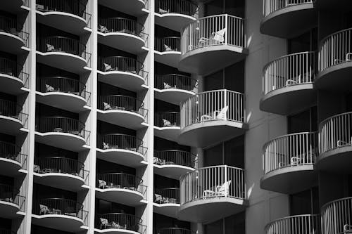 Sitting Area on Balconies of a Building