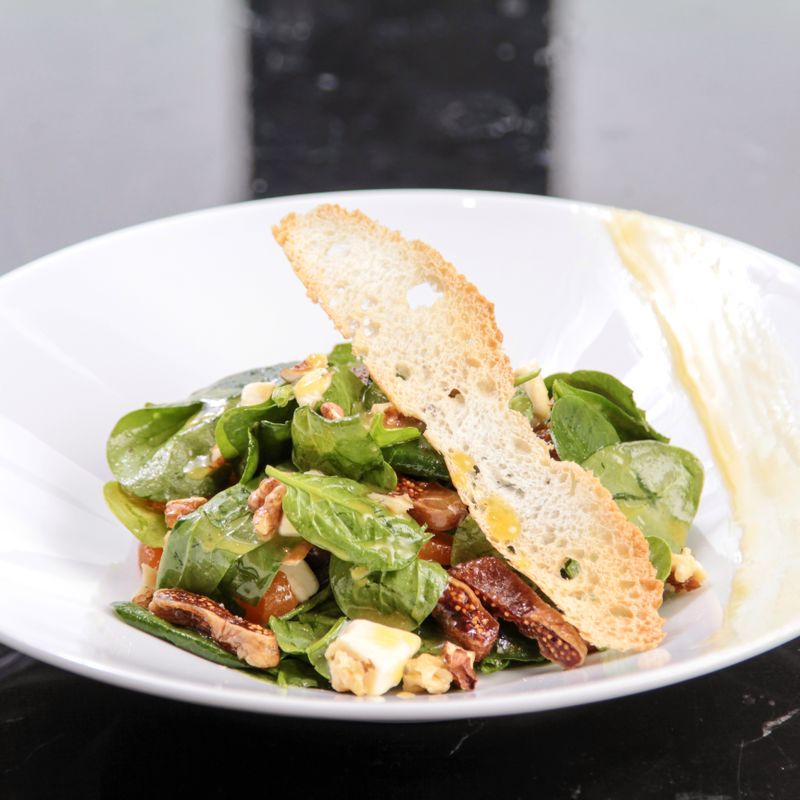 Turkish Fig Salad with White Cheese and Pomegranate Molasses