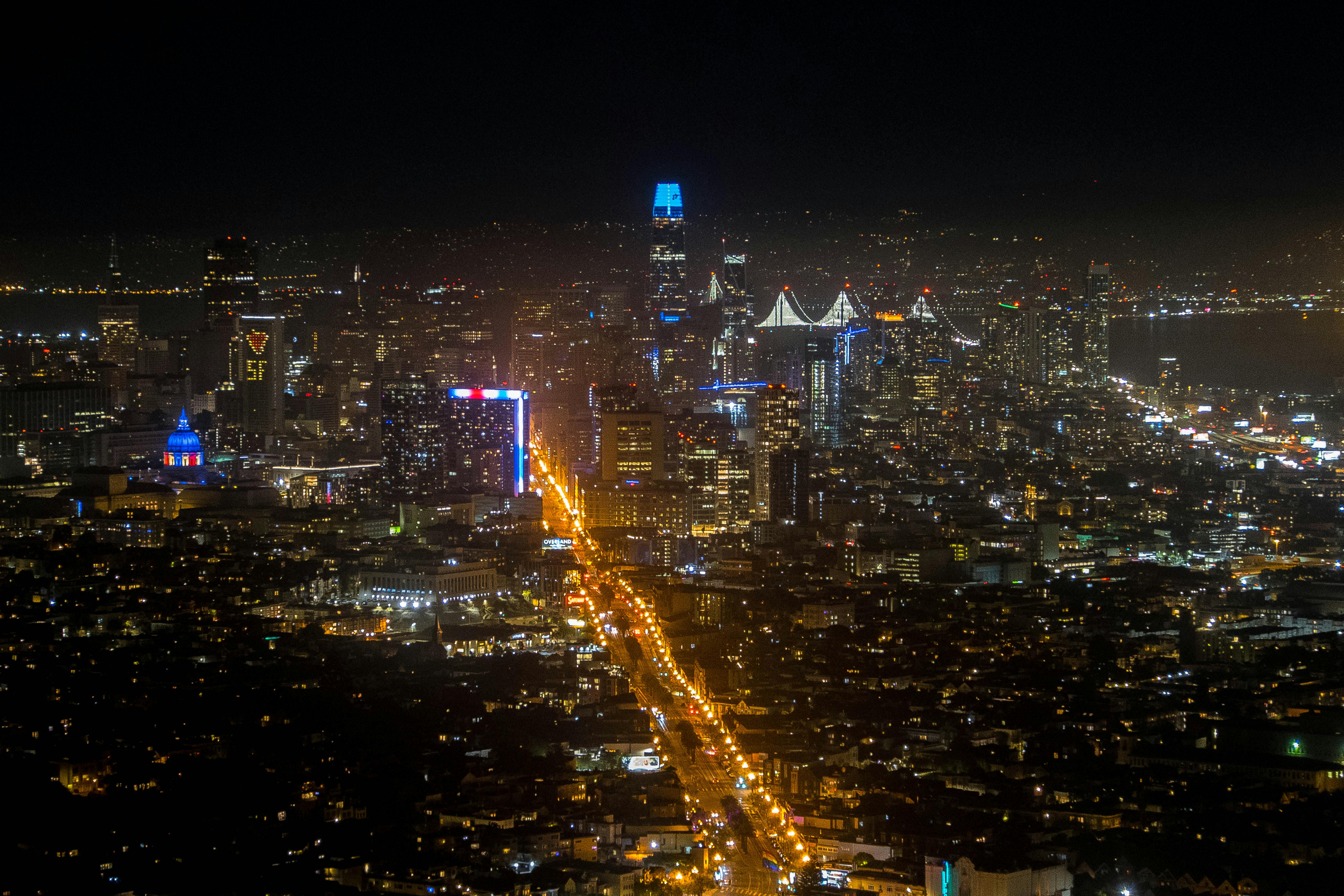 96 San Francisco Drone Night Stock Photos, High-Res Pictures, and