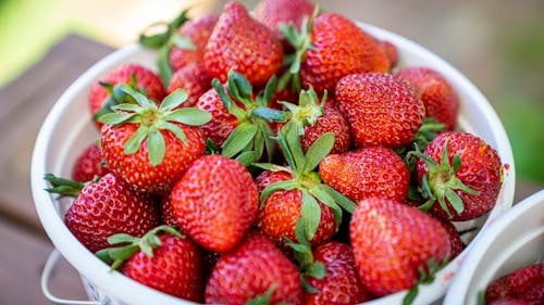 Free Strawberries in the Bowl Stock Photo