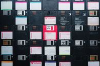 Black and Red Floppy Disks