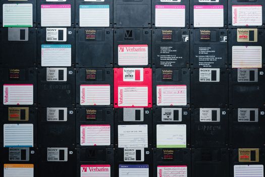 Black and Red Floppy Disks
