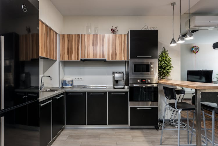 Interior Of Modern Kitchen With Counter