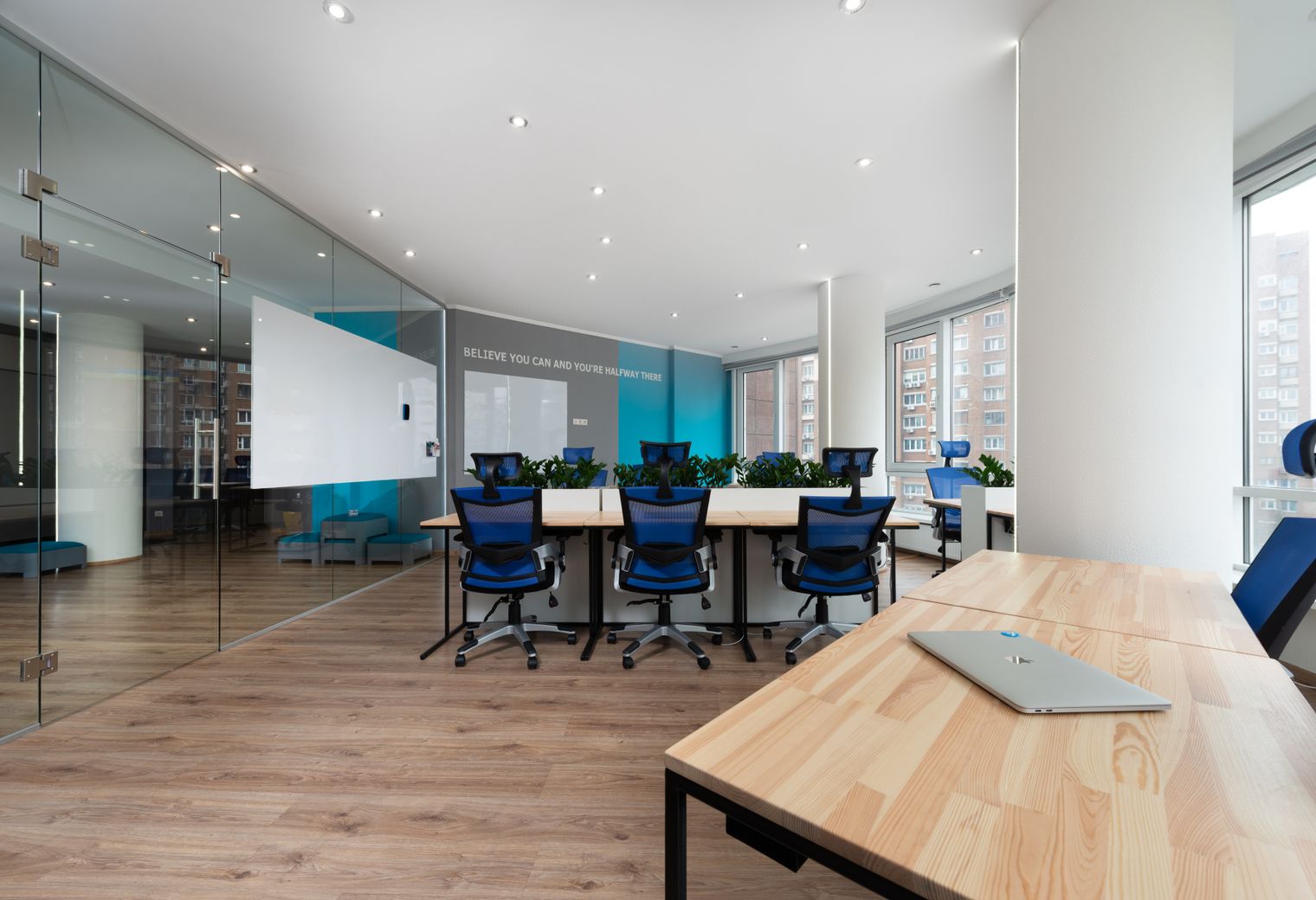 Lesbury — office relocation team moving desks and equipment