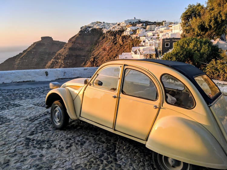 Yellow Citroen Car