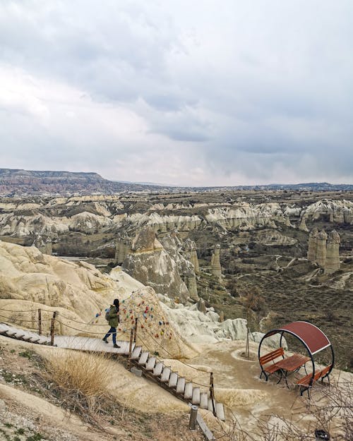 Woman Hiking in Cappadocia