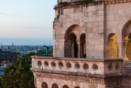 Free Discover the stunning architecture of Fisherman's Bastion in Budapest in this serene evening view. Stock Photo