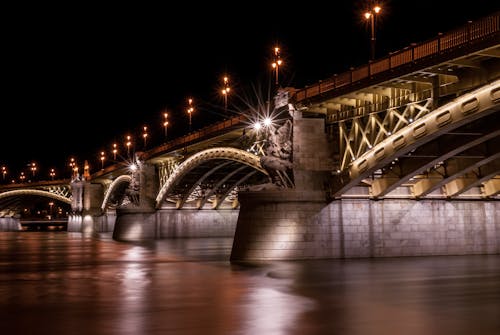 Free The Margaret Bridge at Night Stock Photo
