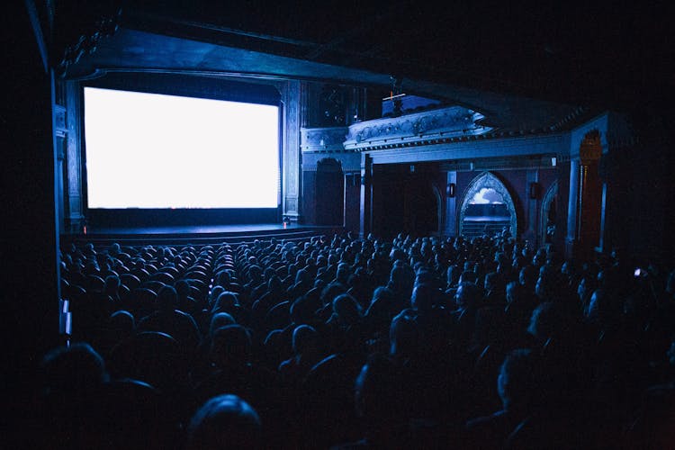 People Sitting On A Movie Theater 