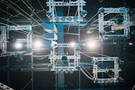 Digital screen under shiny projectors on stage