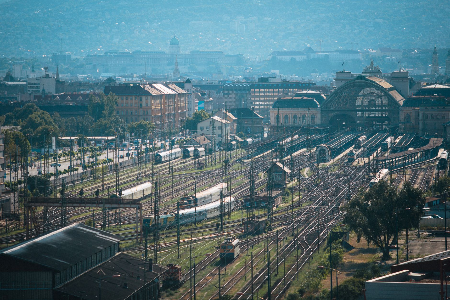 Budapest railway hub on a calm morning, planned as a europe train strike backup plan photo checkpoint