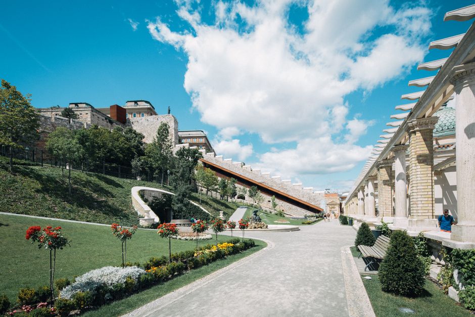 Historic Visegrád Citadel overlooking the Danube Bend in Hungary