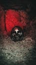 Halloween Black Scull in a Cave
