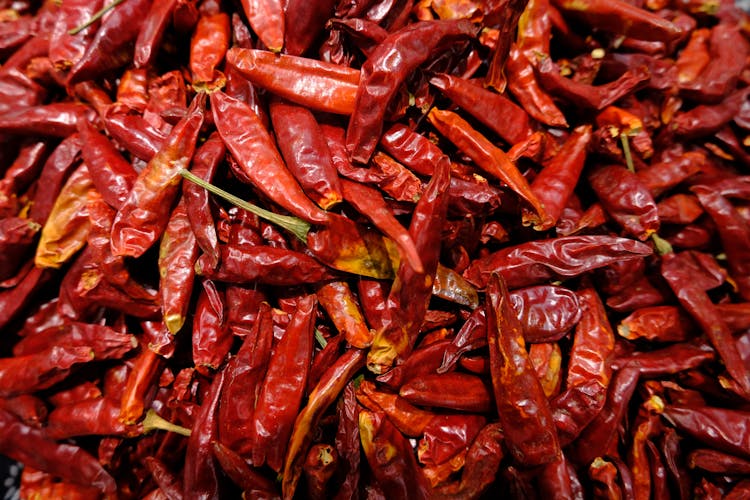 Phot Of Dried Red Chili Peppers