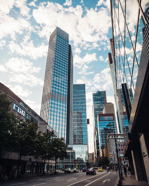 Photograph of a Road Near High-Rises