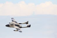 White and Black Jet Plane in Mid Air