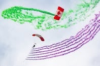 Two People riding Parachute