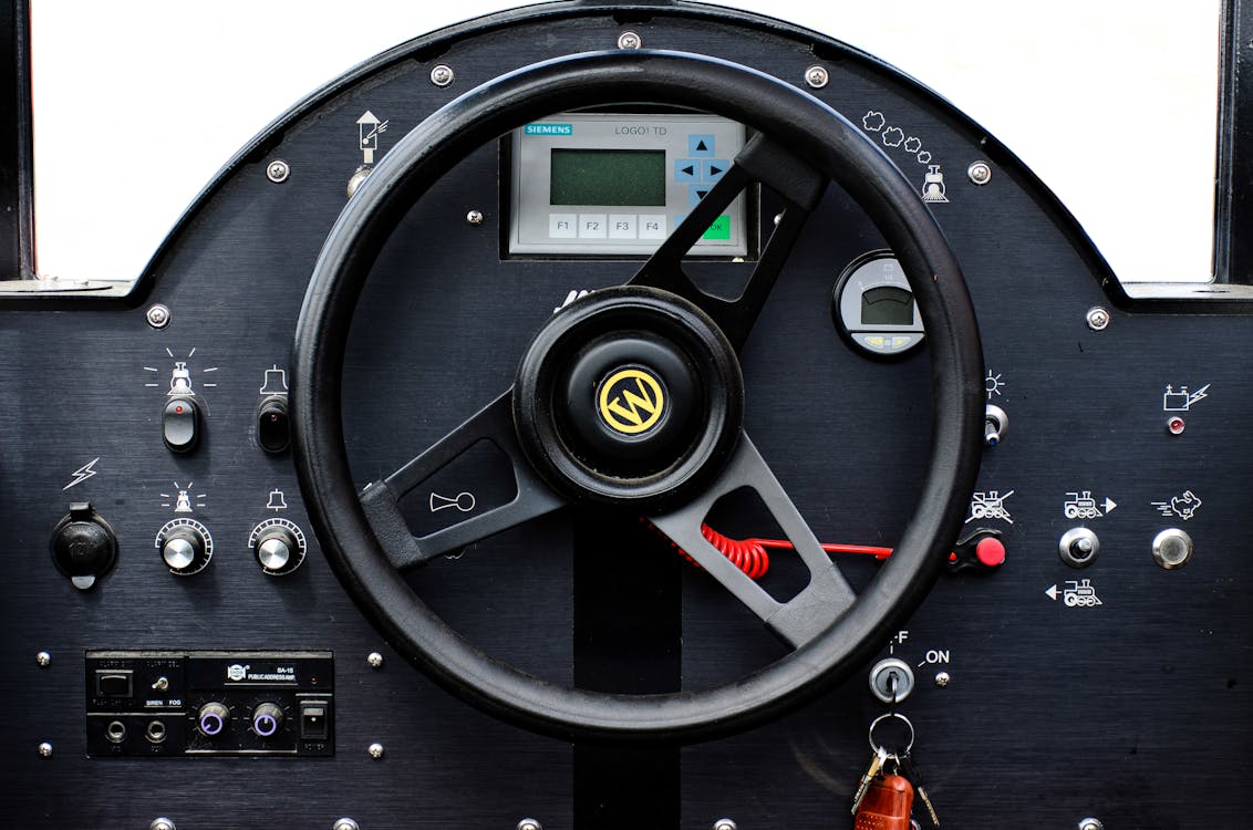 Free Black Steering Wheel Stock Photo