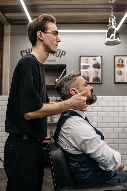 A Man at a Barbershop