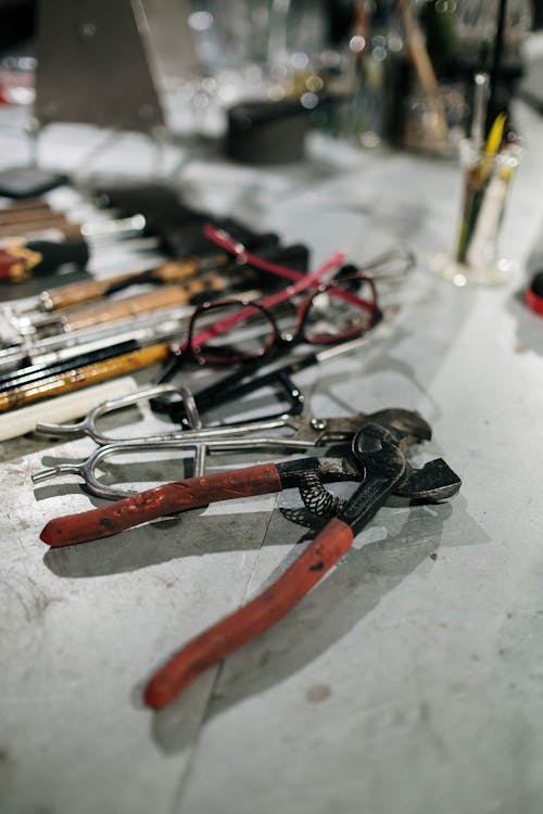 Close-up of Tools for Glass Working