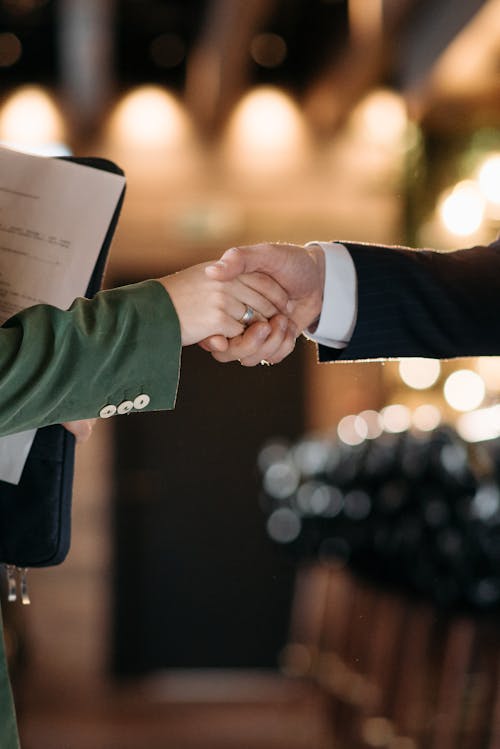Free People Shaking Hands  Stock Photo