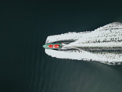 A Motor Boat Speeding on the Sea