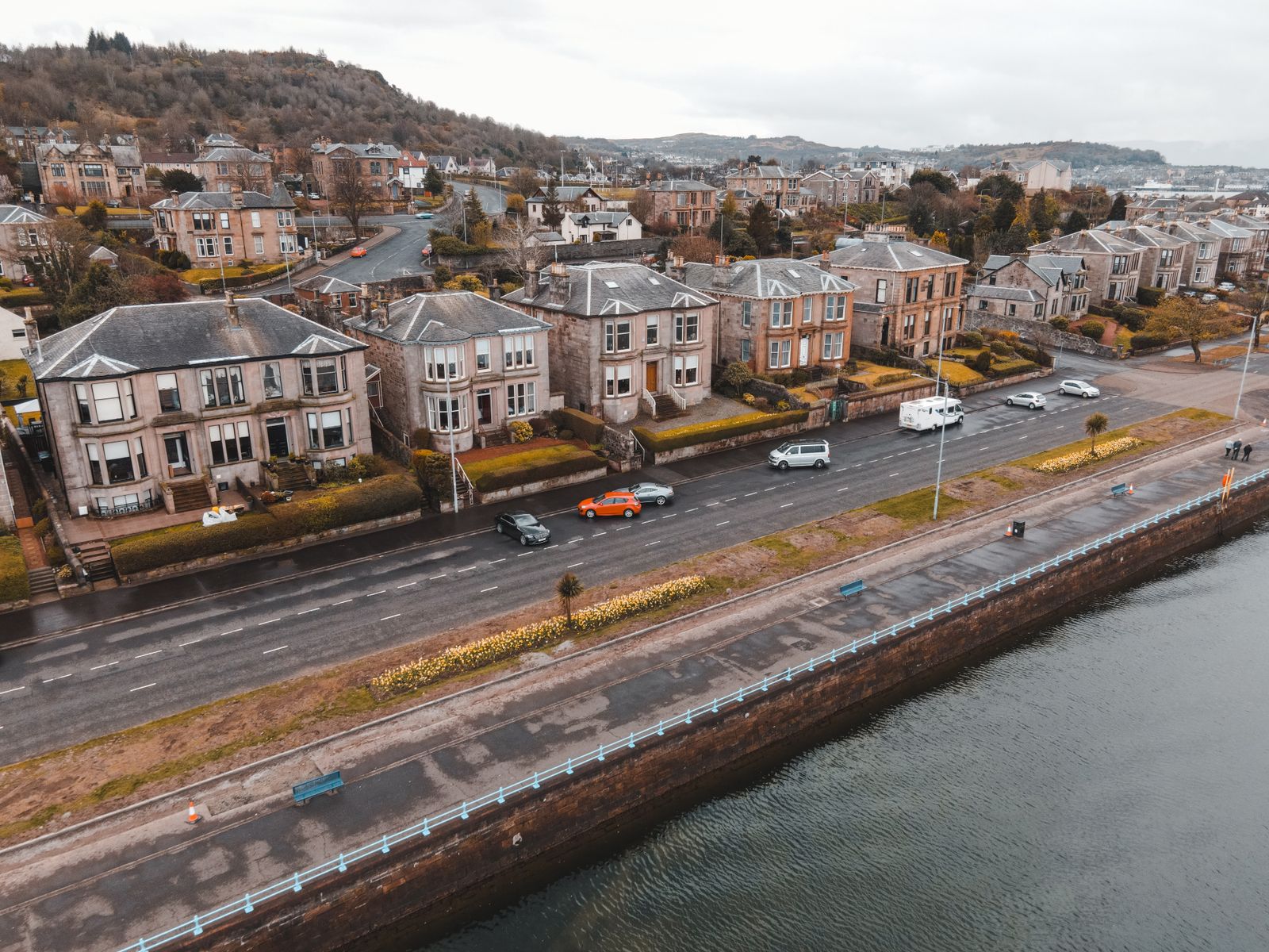 Victorian homes along the coast at Greenock, representing homes we cover in and around Bathgate