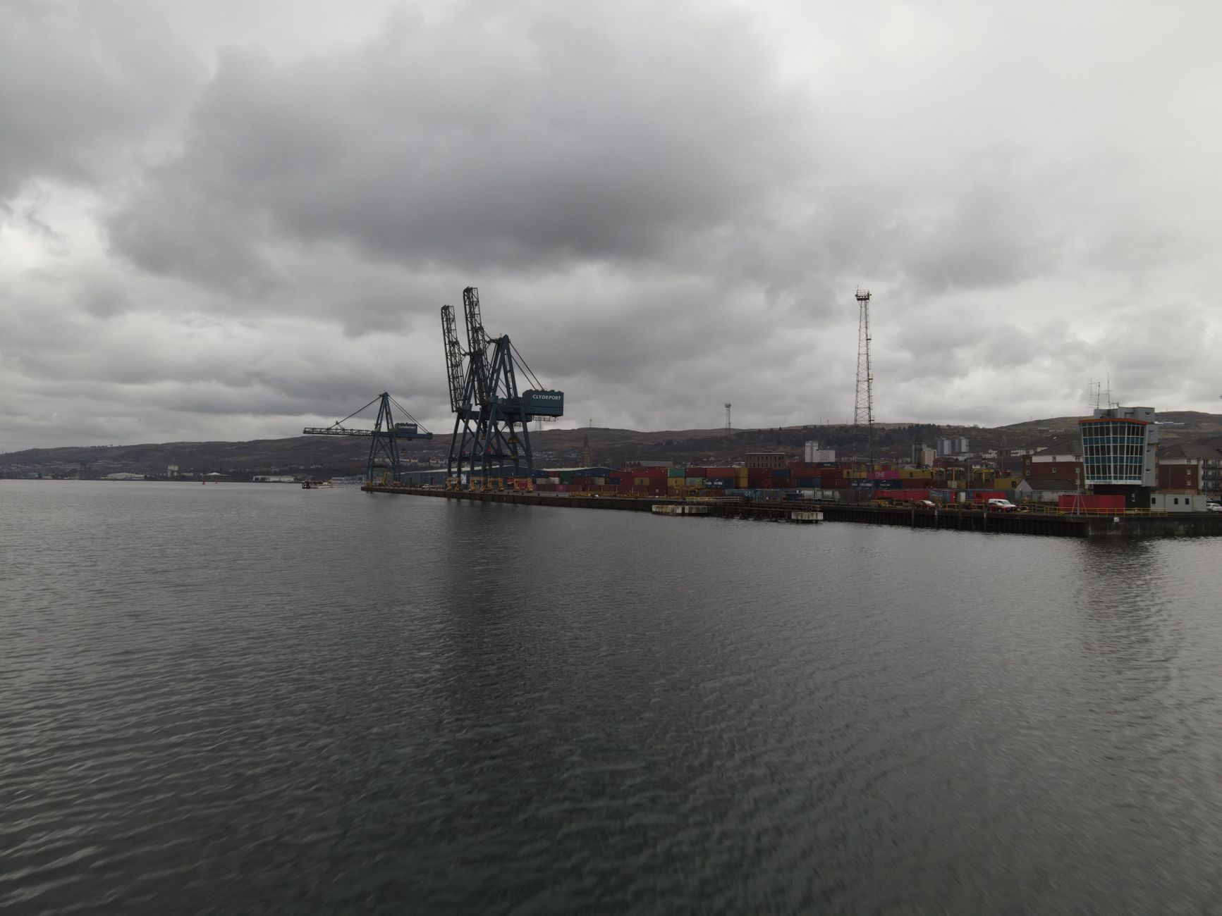 Inverclyde bölgesindeki Greenock kıyı şeridi