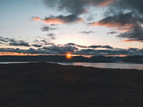 Sunset over Sea Shore and Coast