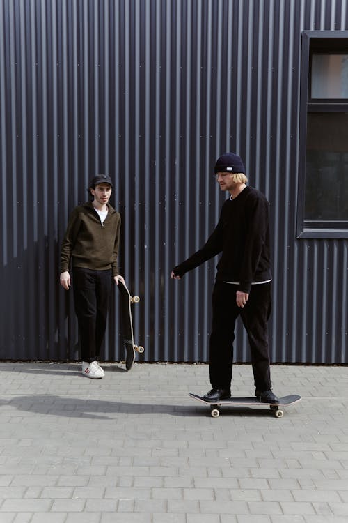 Men Using Their Skateboards