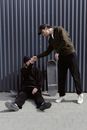Men Doing Hand Shake on the Street