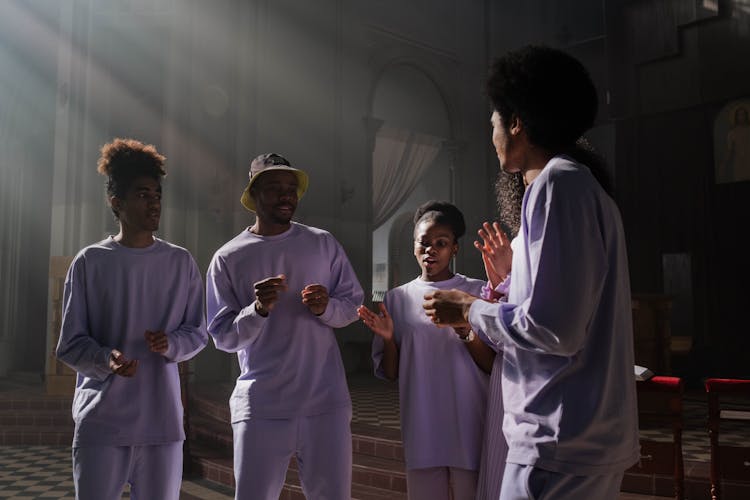 Choir Singing In A Church