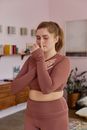 Woman Doing a Breathing Exercise